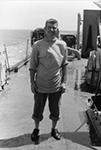 Dixon with pants rolled up
